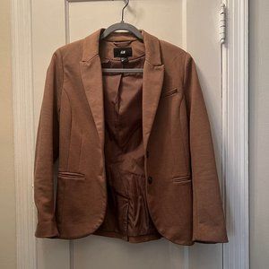 H&M Wonen's Brown Lined Blazer - Size 6